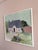 Mid 20th Century Mid-Century Modern 'Cottage Garden Gathering' Vintage Original Landscape Oil Painting, Framed For Sale - Image 5 of 10