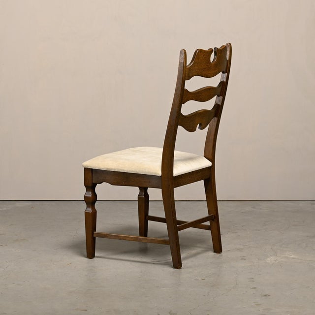 Brown Vintage Razorblade Dining Chairs by Henning Kjærnulf, Denmark, 1960s, Set of 6 For Sale - Image 8 of 18