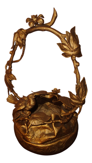 Antique Centerpiece in Copper, 1890s