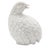 Ceramic Set of Three Mid-Century Japanese White Porcelain Quail Figurines For Sale - Image 7 of 17