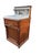 Antique French Washstand in Pitch Pine and White Marble with Zinc Water Tank, 1900s For Sale - Image 3 of 17