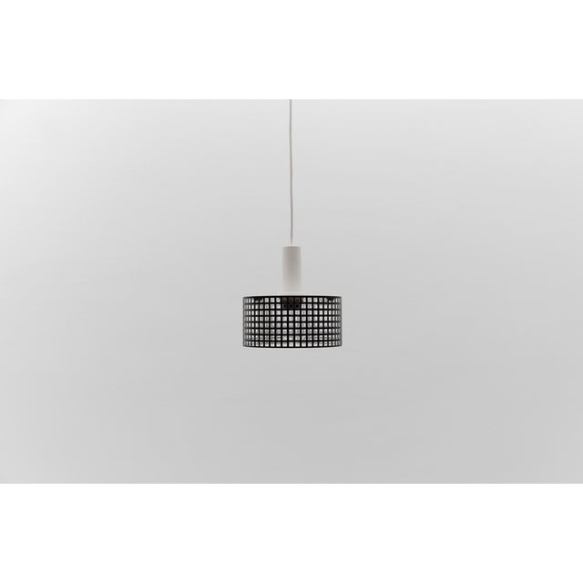 Simple & elegant perforated metal ceiling lamp in the manner of Mathieu Mategot 1x E27 socket. It is wired and in working...
