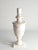 Neoclassical White Florentine Alabaster Table Lamp with Leaf Relief, Italy For Sale - Image 3 of 18