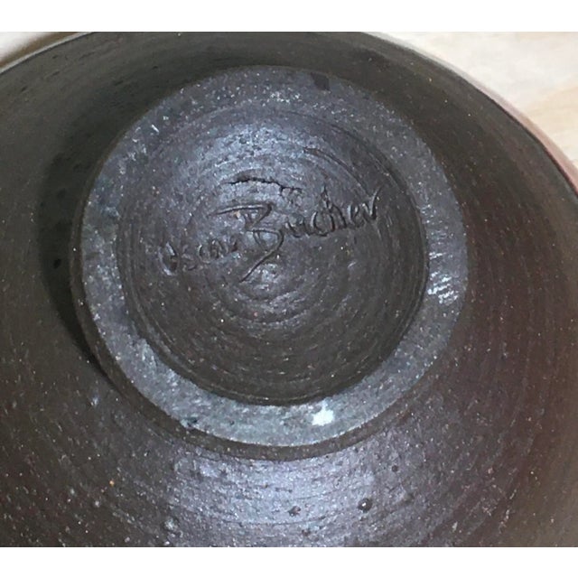 Vintage Oscar Bucher Mid-Century Studio Pottery Bowls - a Pair For Sale - Image 12 of 13