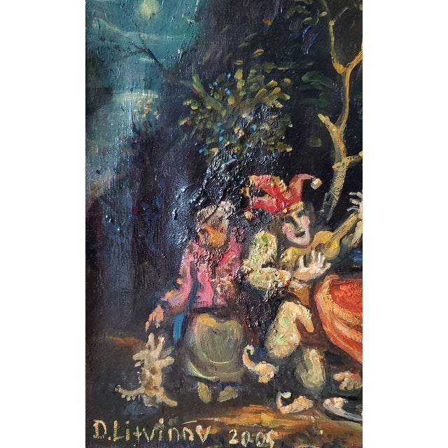 Oil Painting Society in the Park Daniil Litvinov For Sale - Image 4 of 7