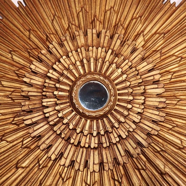 Italian Sunburst Mirrors, 1950s, Set of 2 For Sale - Image 6 of 16