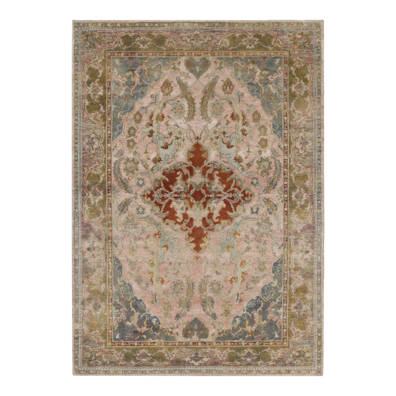 Rug & Kilim’s Modern Classics Rug in Playful Pink, Traditional ...