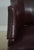 Classic Mahogany Burgundy Leather Barrel Back Chair For Sale - Image 14 of 18