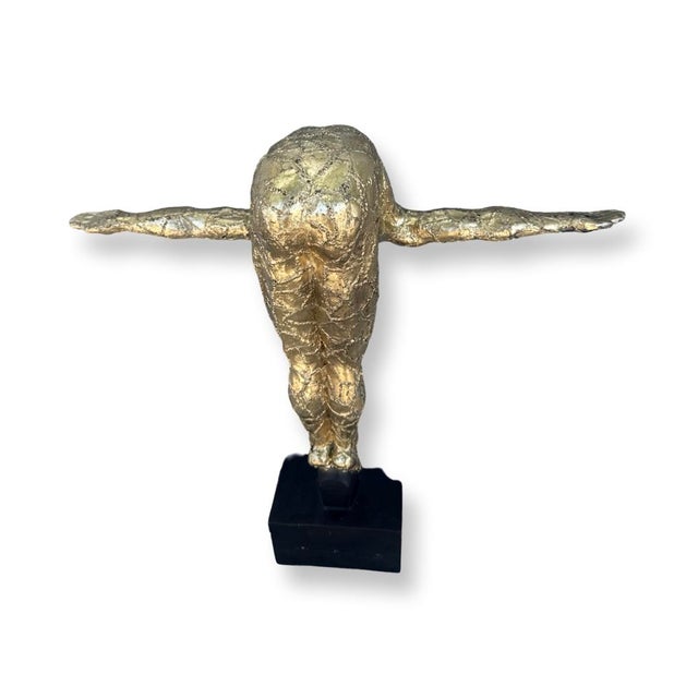 Contemporary Vintage Bending Diver Sculpture For Sale - Image 3 of 4