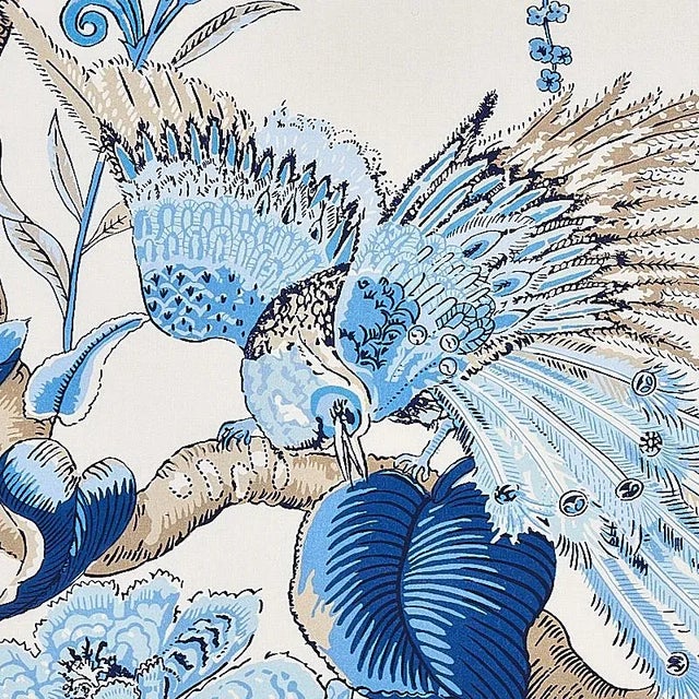 English Sample - Schumacher Cranley Garden Fabric in Blue For Sale - Image 3 of 3