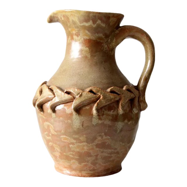 Vintage Ries Studio Pottery Pitcher For Sale