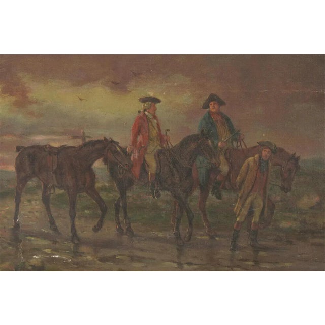 Portraiture 18th Century Soldiers on Horseback British School Oil on Board Framed For Sale - Image 3 of 13