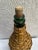 Demijohn Rattan Wrapped Green Wine Bottle Original Tag, Vintage 1951 For Sale - Image 9 of 11