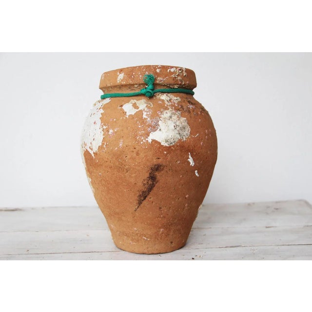 An hand made terracotta pot originally submerged under sea and used as a trap for an individual octopus. This pot has a...