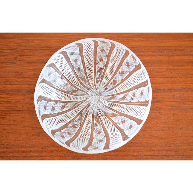 Murano Glass Bowl in Zanfirico Latticino Technique, 1950s For Sale - Image 6 of 6