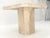 Polished 27x27" Travertine Square Top Single Pedestal Side End Lamp Table Mint For Sale - Image 6 of 16