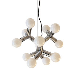 Space Age Atomic Chrome Chandelier by J.T. Kalmar, Germany, 1970 For Sale