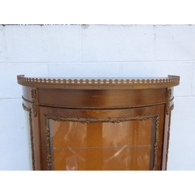 French Hand Painted Vitrine Display Curio Cabinet Cupboard 6344 For Sale - Image 16 of 18