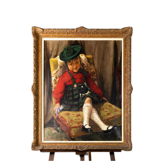 Red Wojciech Gerson, Polish Realist Portrait, 1800s, Oil on Canvas, Framed For Sale - Image 8 of 8