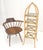 Brown Bamboo & Leather Figural 13" Square Profile Dome Shape Etagere MINT For Sale - Image 8 of 13