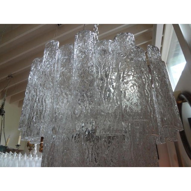 Mid-Century Modern 1960s Mid Century Murano Glass Chandelier-Venini Style For Sale - Image 3 of 10