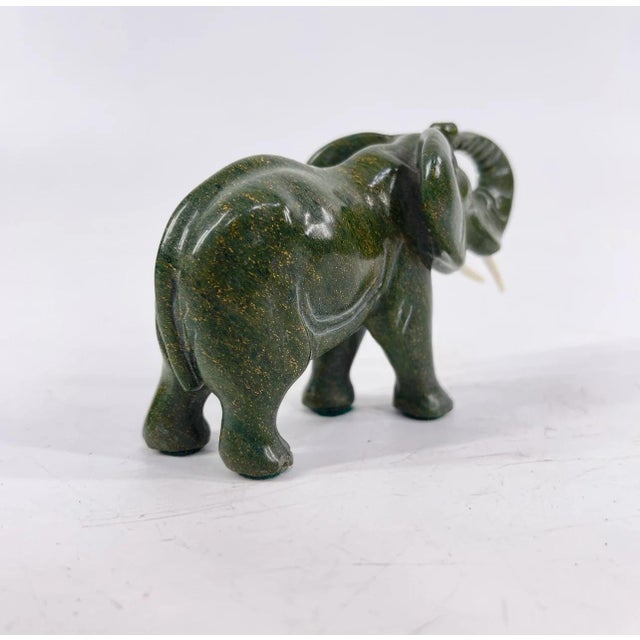 African Early 20th Century Shona Stone Verdite Elephant Sculpture MATTER COLLECTION For Sale - Image 3 of 7