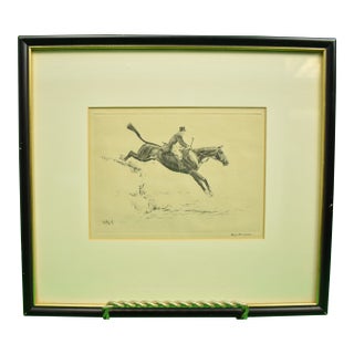 Paul Desmond Brown Fox-Hunter Drypoint For Sale