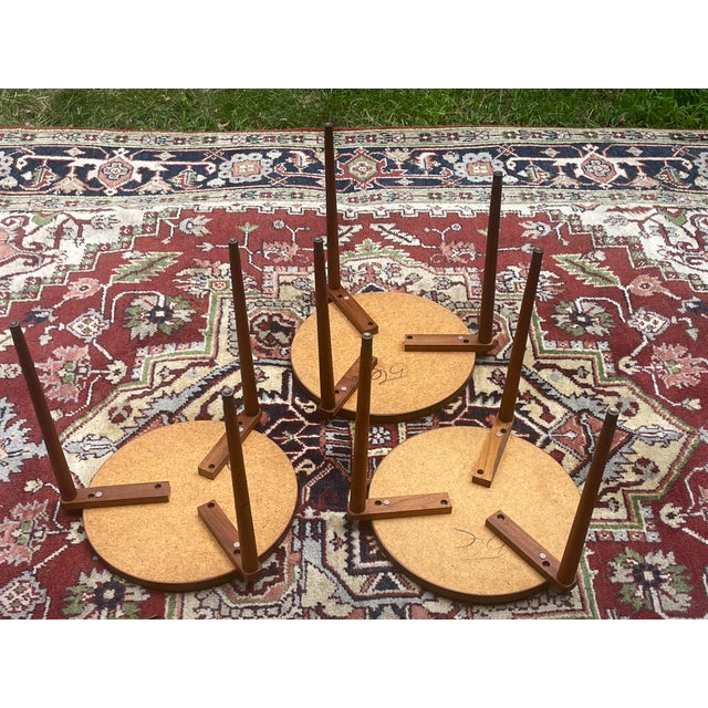 1950s MCM Stacking Tables- Set of Three. For Sale - Image 5 of 9