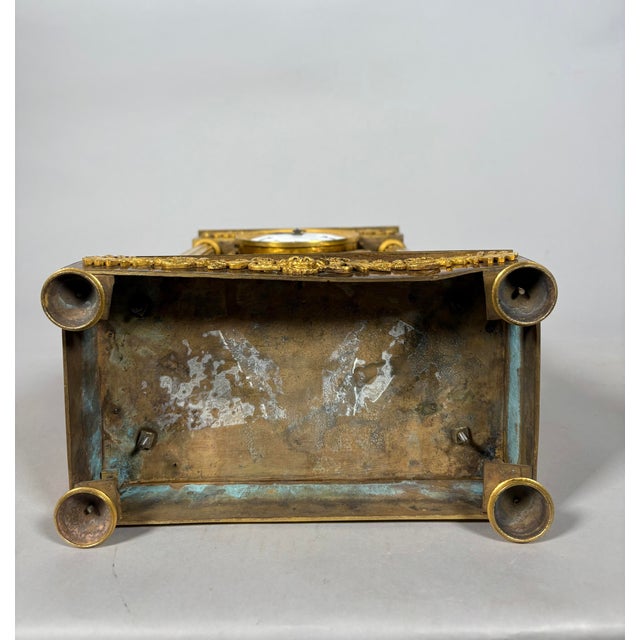 Empire Bronze Portico Clock, 1800 For Sale - Image 10 of 11