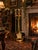 American Vintage Brass Fireplace Tools Set 4 Piece & Stand For Sale - Image 3 of 3
