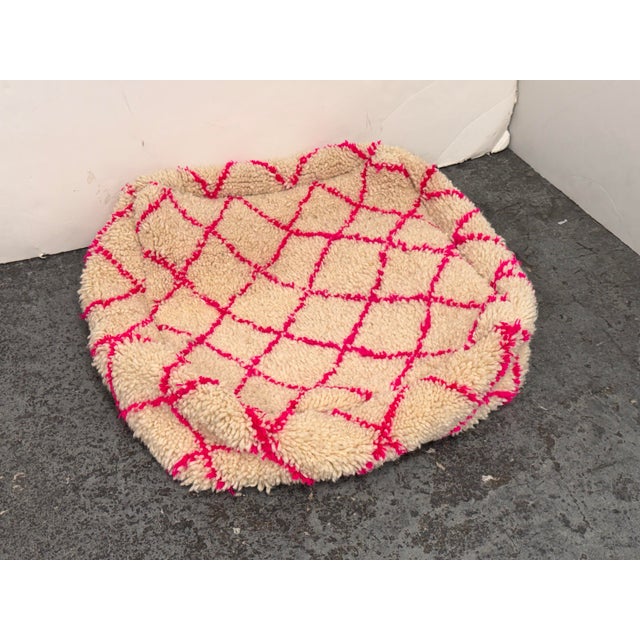Moroccan Handmade Pouf Cover For Sale - Image 4 of 12