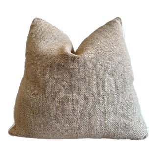 Inez Gold Wool Textured Pillow For Sale