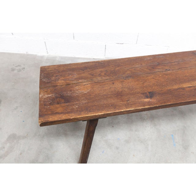 Brutalist Artisanal Bench, 1960s For Sale - Image 6 of 10