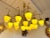 2020s Large Contemporary Brass Chandelier Yellow Murano Glass Cup, Italy For Sale - Image 5 of 12