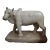 Hindu Hand Carved Marble Nandi Brahman Bull Statue For Sale