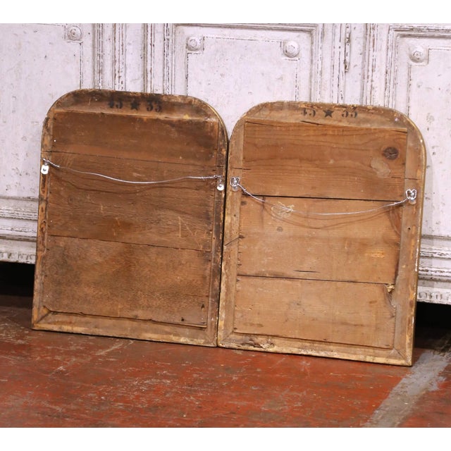 Pair of 19th Century French Louis Philippe Giltwood Mirrors With Floral Motifs For Sale - Image 9 of 9