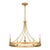 5-Light Light Gold Ring Chandelier, 26" Round, Minimalist Modern Lighting For Sale