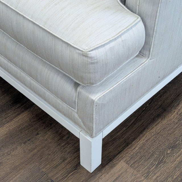 Textile Jonathan Adler Modern 3-Seat Sofa in Light Grey Upholstery For Sale - Image 7 of 8