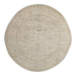 Oushak Round Rug 6'2" x 6'3" For Sale