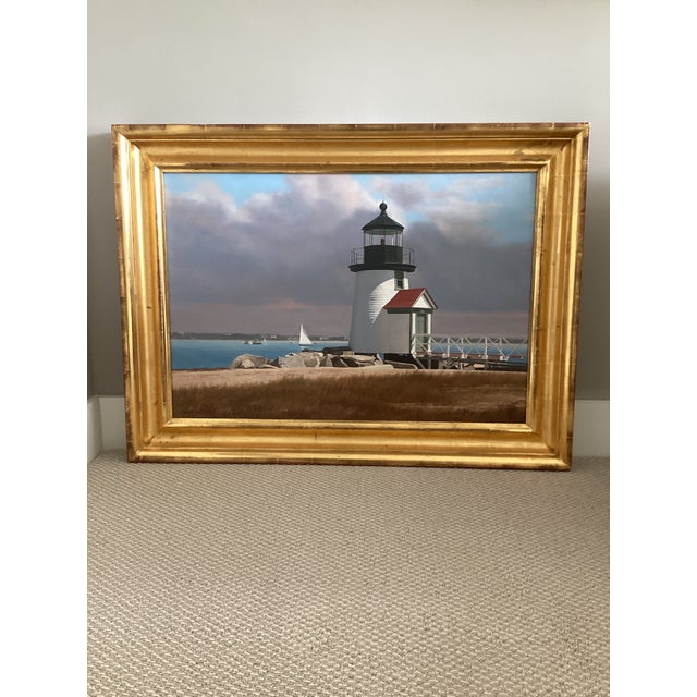 1990s ‘Brant Point Afternoon’’ (Nantucket Ma) Orig Signed Painting by John Falato For Sale - Image 12 of 14