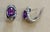 6 Carat Amethyst and Diamond 14 Karat White Gold Earrings, Omega Back For Sale - Image 12 of 18