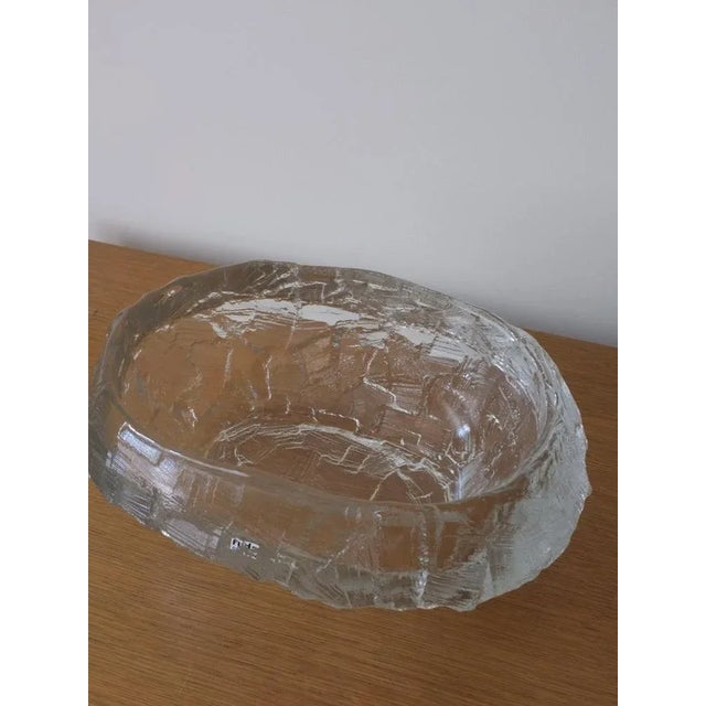 Diamond Brutalist Glass Dish by Göte Augustsson, 1960s For Sale - Image 9 of 9