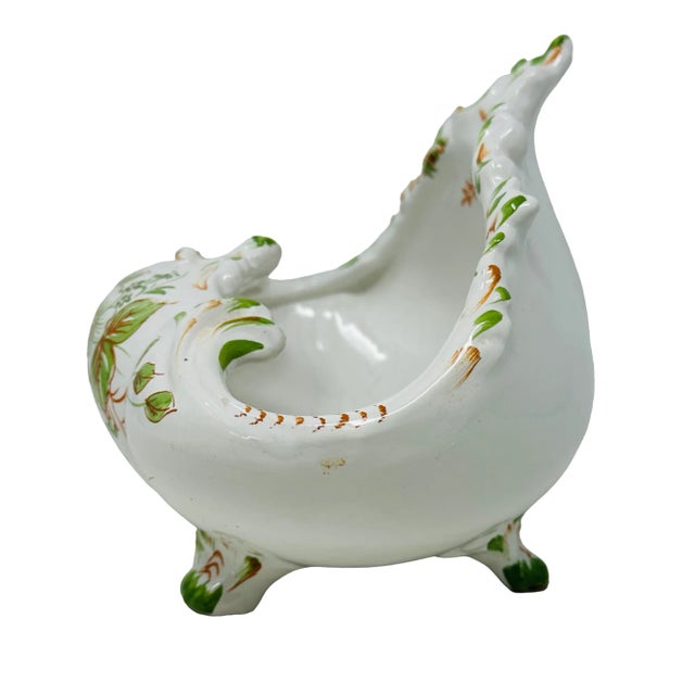 1970s Vintage Paul's Hand Painted Ceramic Footed Bowl Made in Italy For Sale - Image 5 of 13