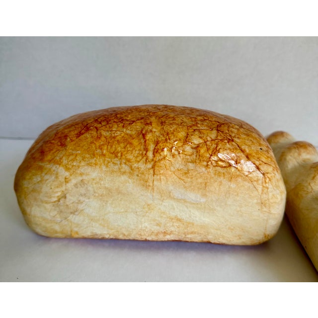 Pair of Vintage Faux Bread Loaf & French Baguette Display Pieces For Sale - Image 4 of 8