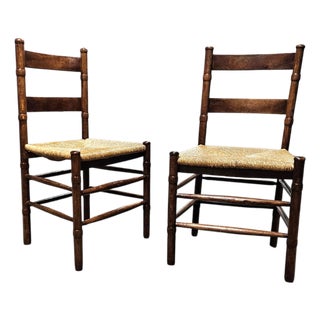 Art Deco Rush Chairs, Set of 2 For Sale