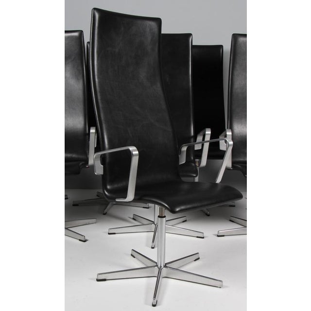 Oxford Highback Chairs attributed to Arne Jacobsen, 2008, Set of 8 For Sale - Image 3 of 11
