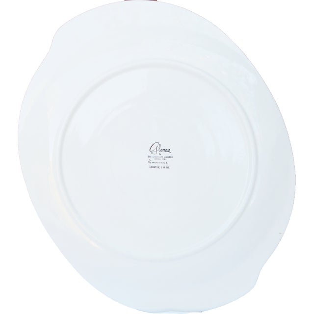 1940s Purple Thistle Limoges China, 6 Place Settings + Platter, 35 Pieces For Sale In Tulsa - Image 6 of 6