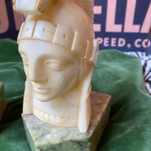 1970s Marble Roman Soldier Bookends - a Pair For Sale In Atlanta - Image 6 of 9