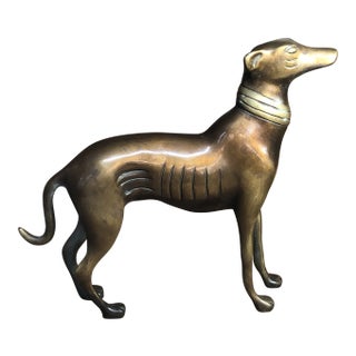 Mid 20th Century Bronze Figure of Greyhound For Sale