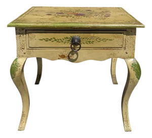Maitland-Smith French Country Paint Decorated Side End Table